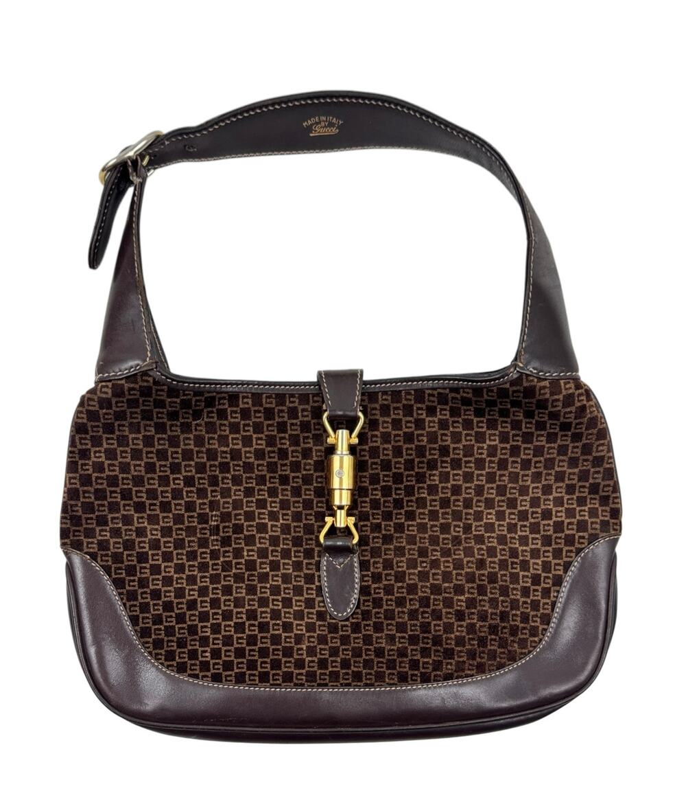 VTG Gucci Jackie Bag 70's Brown Suede Square G